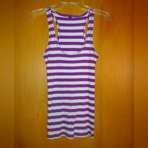 Purple and White Tank Top